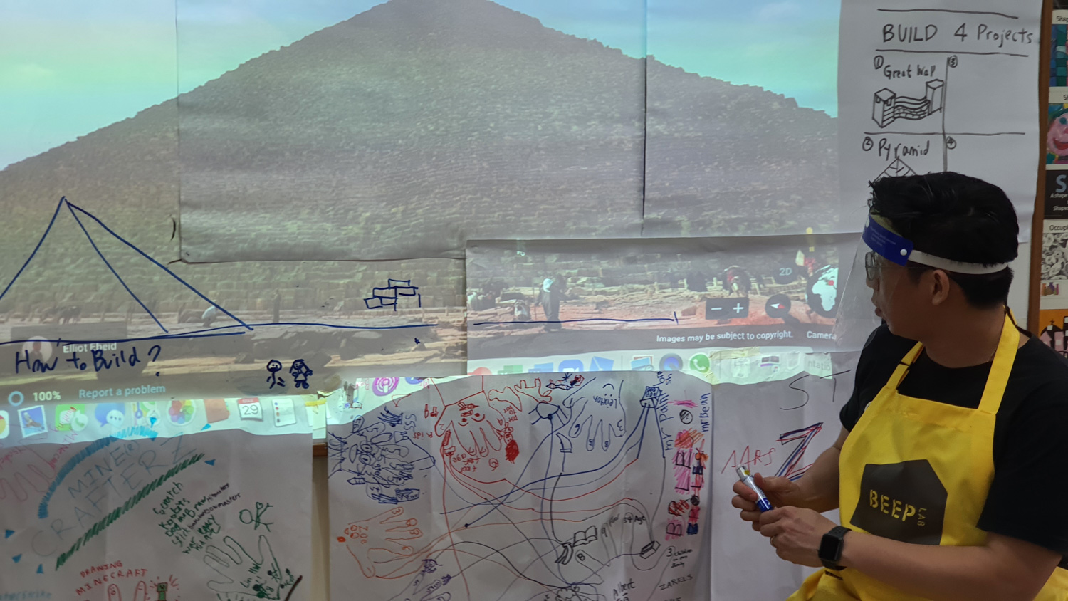 Classroom filled with imaginative ArKIDtects projects