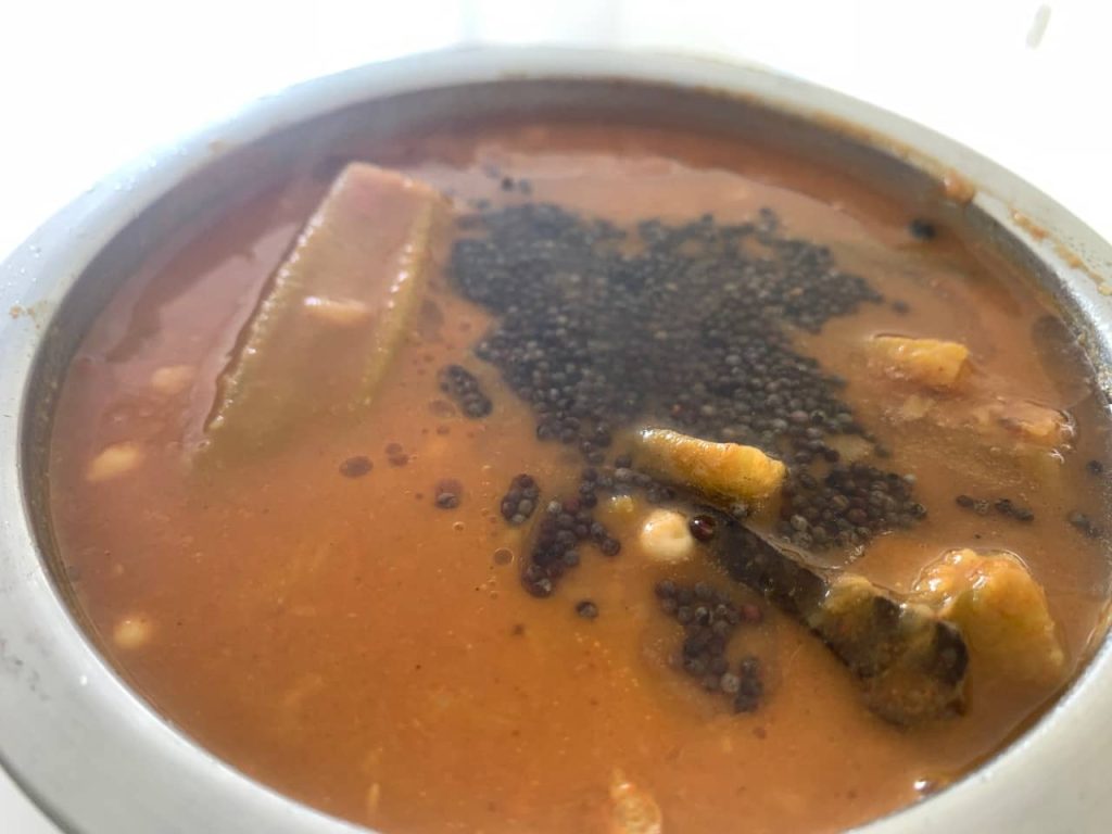Sembhar traditional dish presentation