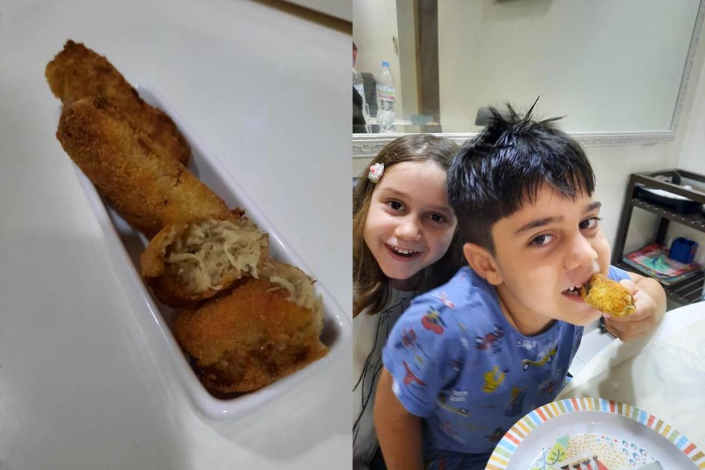 Joel’s eggplant cheese croquette for school culinary event